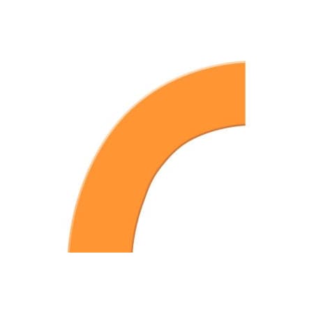 Accuform Accuform Tough-Mark Floor Marking Shape, 6inx6in 45 Corner, Orange PTP211OR